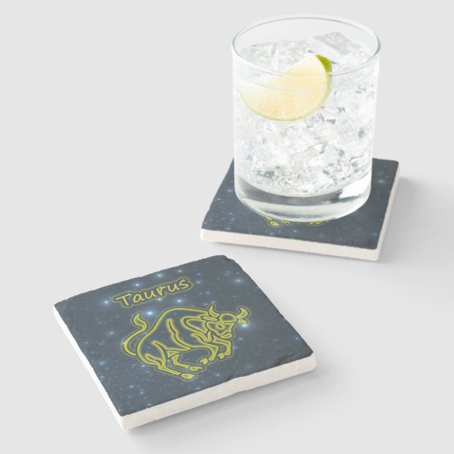 Bright Taurus Stone Coaster (Side)