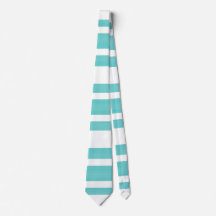 Bright Teal and White Stripes