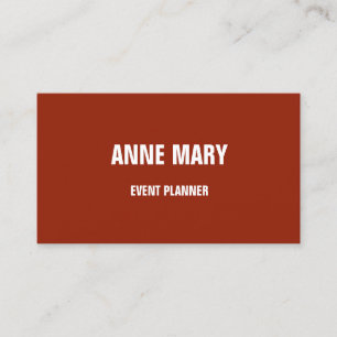 Bright Terracotta Burnt Orange Colourful Modern Business Card