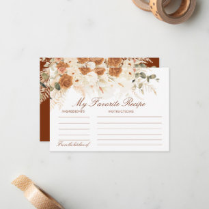 Bright Terracotta Calla Lilies Favorite Recipe Card