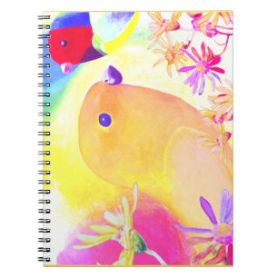 Bright Tie-Dye Birds Notebook