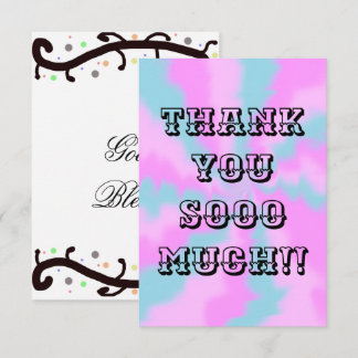 Bright Tie‑Dye Thank You Card