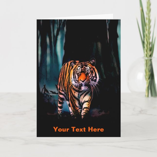 Bright Tiger Dark Forest Card (Front)