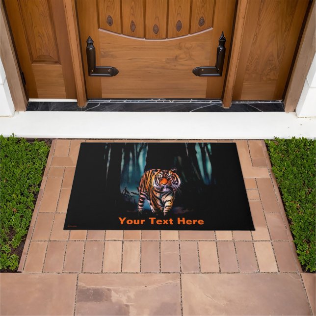 Bright Tiger Dark Forest Doormat (Outdoor)