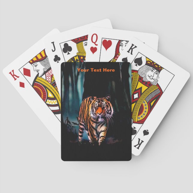 Bright Tiger Dark Forest Playing Cards (Back)