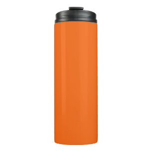 Bright Tiger Orange Solid Colour Print Thermal Tumbler