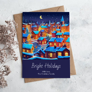 Bright Town Christmas Holiday Card