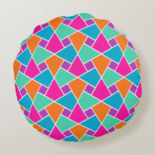 Bright Traditional Islamic Pattern Round Pillow
