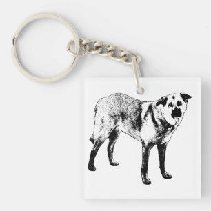bright trail charm, tibetan mix key ring