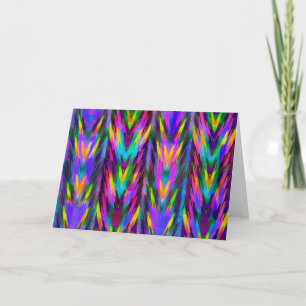 Bright tribal chevron card