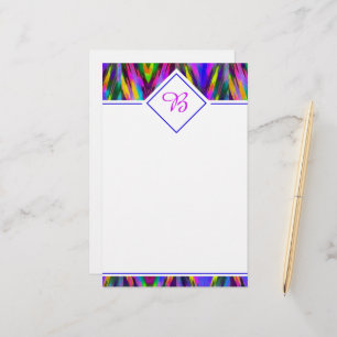 Bright tribal chevron stationery