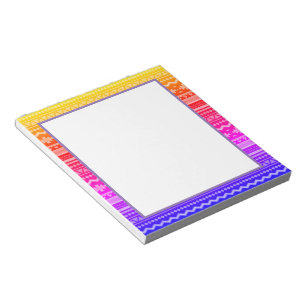 Bright tribal design notepad