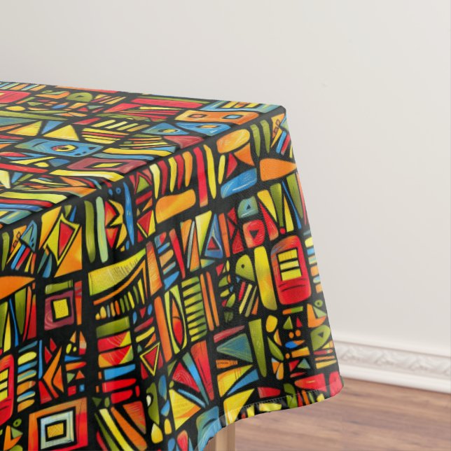 Bright Tribal Tapestry Tablecloth (In Situ)