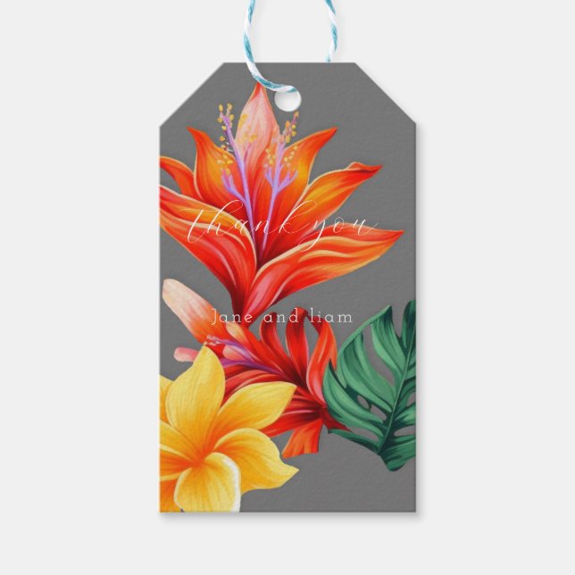 Bright Tropical  Gift Tags (Front)