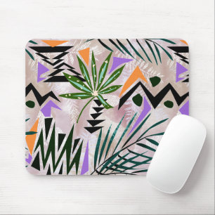 Bright tropical Hawaiian illustration, Mouse Mat