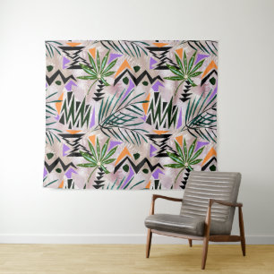 Bright tropical Hawaiian illustration, Tapestry