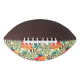 Bright Tropical Pattern American Football