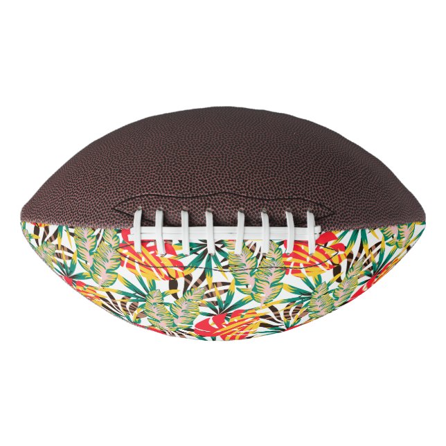 Bright Tropical Pattern American Football (Front)