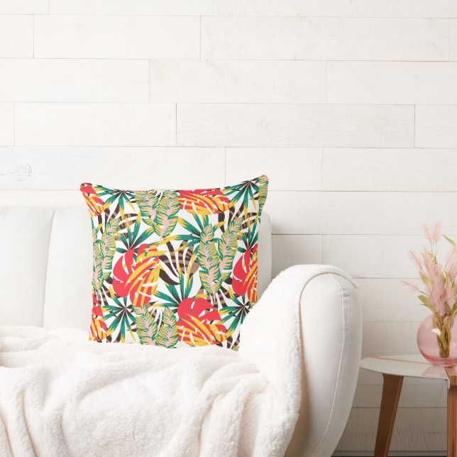 Bright Tropical Pattern Cushion (Couch)