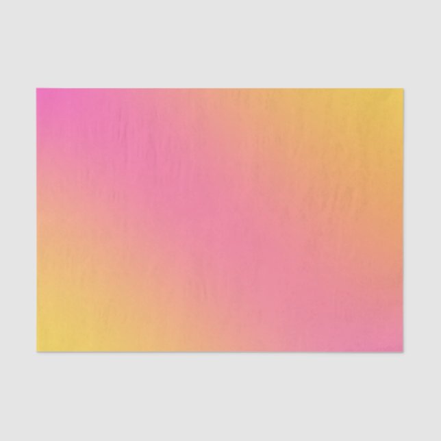 Bright Tropical Pink Yellow Chic Ombre Gradient Tissue Paper (Front)