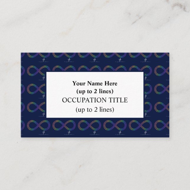 Bright Tropical Spectrum Infinity Hearts Business Card (Front)
