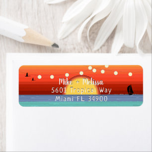Bright Tropical Sunset & String Lights