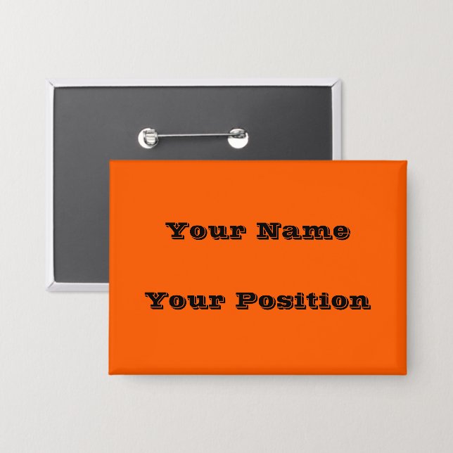 Bright True Orange Solid Colour (Front/Back)