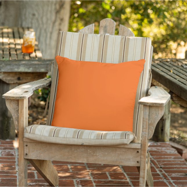 Bright True Orange Solid Colour Cushion (Chair)