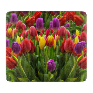Bright Tulips Cutting Board