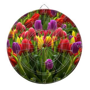 Bright Tulips Dartboard