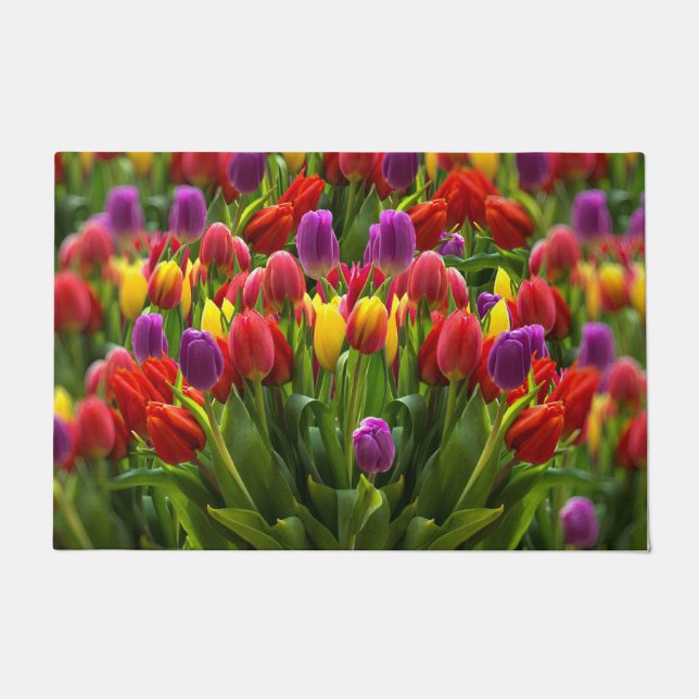 Bright Tulips Doormat (Front)