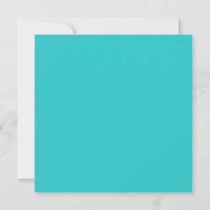 Bright Turquoise Aquamarine Cyan Solid Colour Card