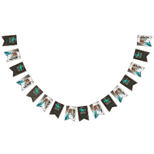 Bright Turquoise Last Ride For The Bride Bunting