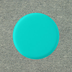 Bright Turquoise Solid Colour 3 Cm Round Badge