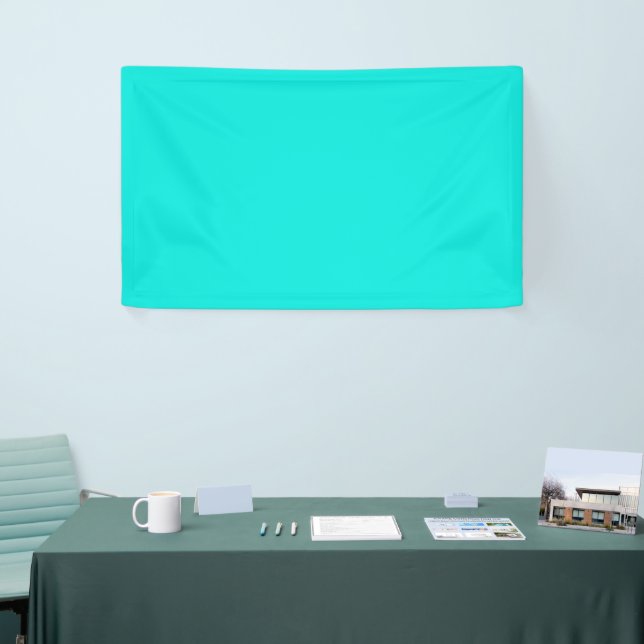 Bright Turquoise Solid Colour Banner (Tradeshow)