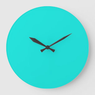 Bright Turquoise Solid Colour Large Clock