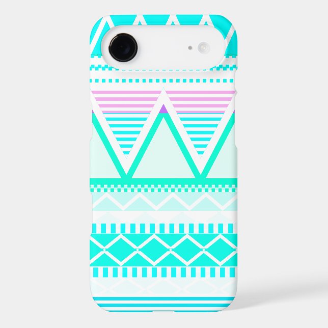 Bright Turquoise Tribal Case-Mate iPhone Case (Back)
