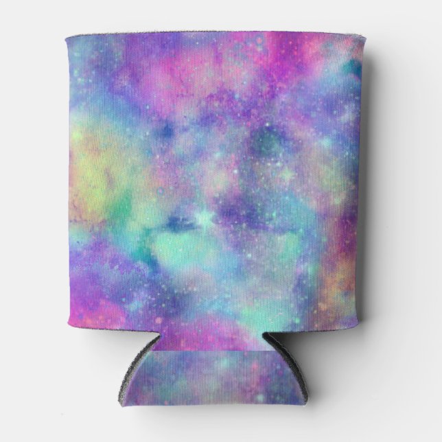 Bright Unicorn Galaxy, Night Print. Can Cooler (Front)