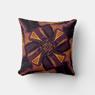 Bright universal square ornament. Lines, spots, do Cushion