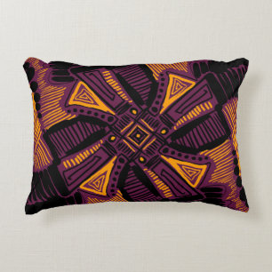 Bright universal square ornament. Lines, spots, do Decorative Cushion