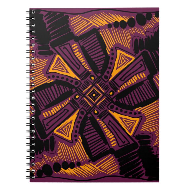 Bright universal square ornament. Lines, spots, do Notebook (Front)