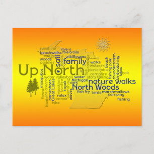 Bright Up North - MIchigan Postcard
