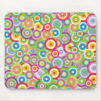 Bright Vector Circles Mouse Mat