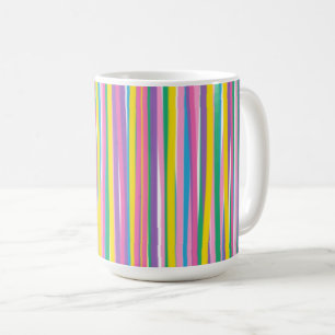 Bright Vertical Summer Stripes Coffee Mug