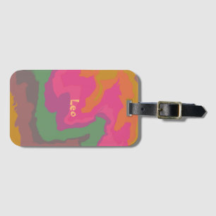 Bright Very Fun Cool Arty Vibe Colourful Luggage Tag