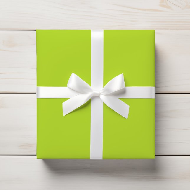 Bright Vibrant Lime Green Citrus Solid Wrapping Paper (Creator Uploaded)