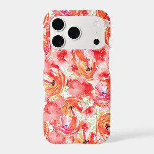 Bright vibrant watercolor flower pattern
