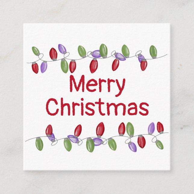 Bright Vintage Christmas Lights  Holiday Card (Front)