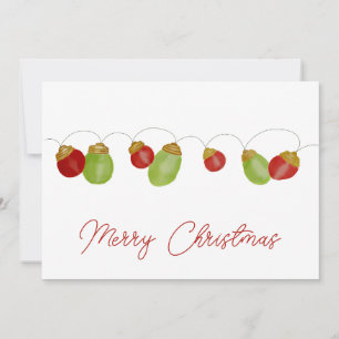 Bright Vintage Christmas Lights Holiday Card