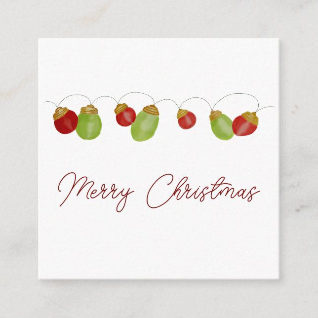 Bright Vintage Christmas Lights  Holiday Card (Front)